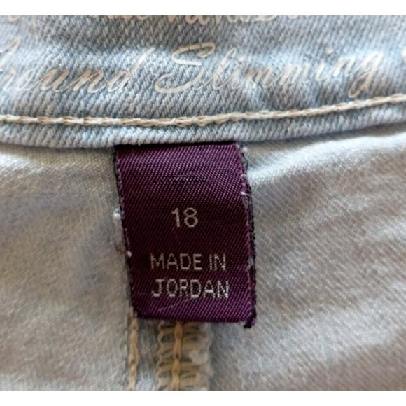 Gloria Vanderbilt Amanda Cropped Blue Light Wash Jeans Slimming Effect - 18 - Picture 5 of 6